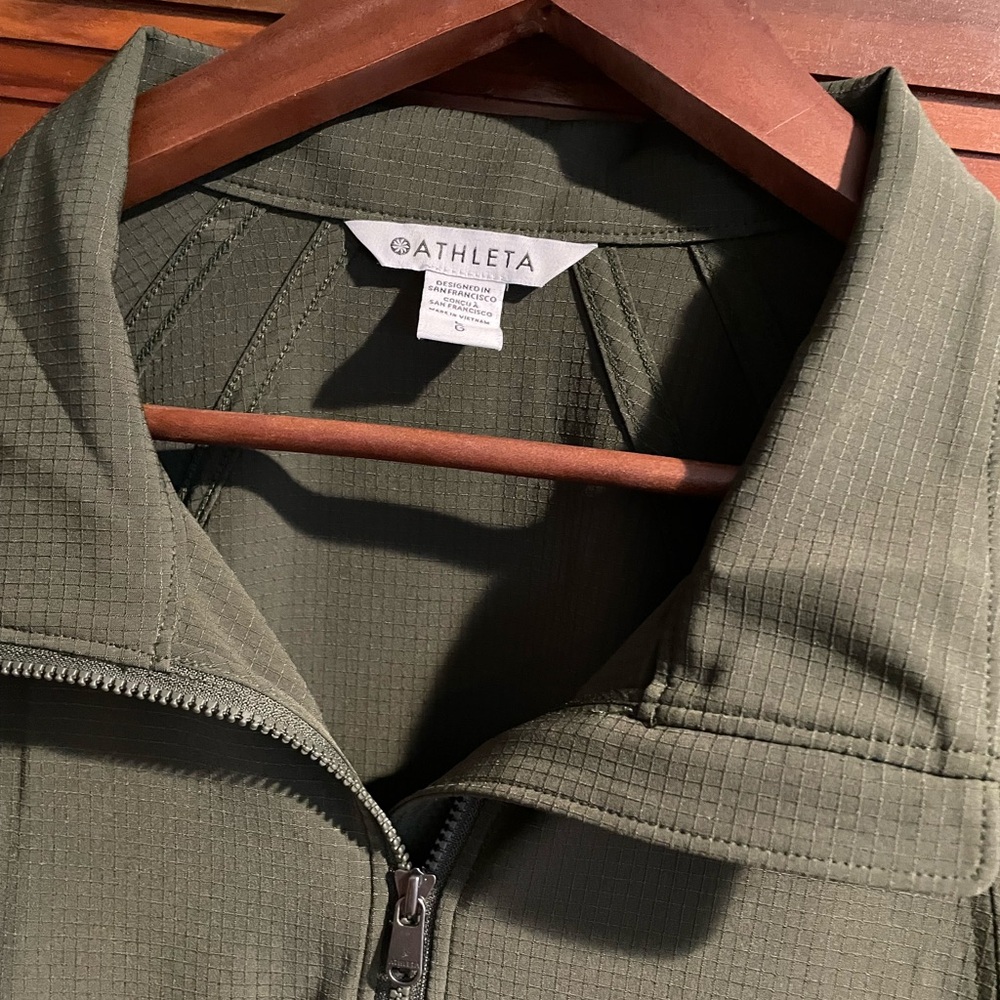 Athleta Olive Green Pullover Jacket - image 2